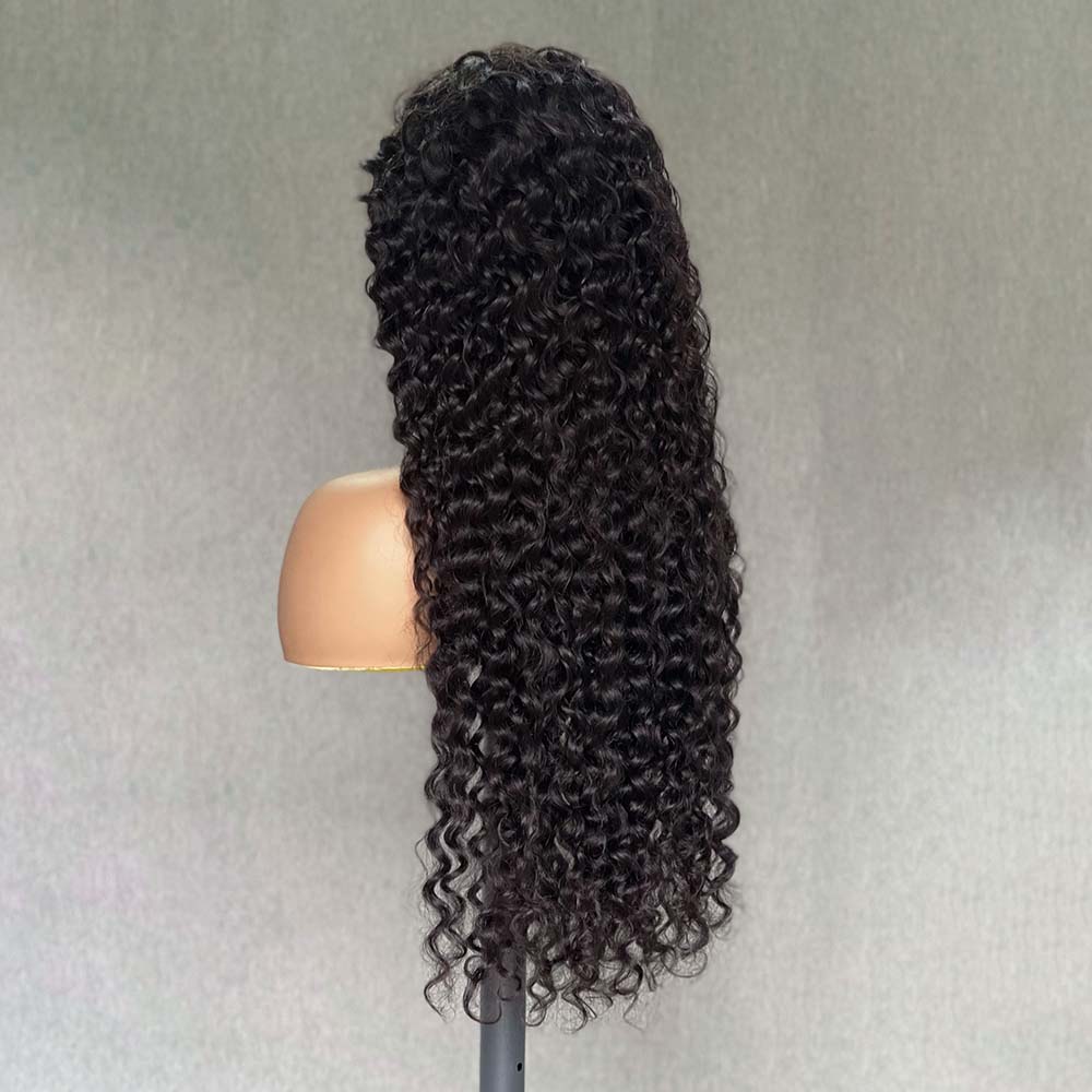M Hair 200% Density Silky Italian curly 13x6 HD Lace Full Frontal Wig 100% Human Hair