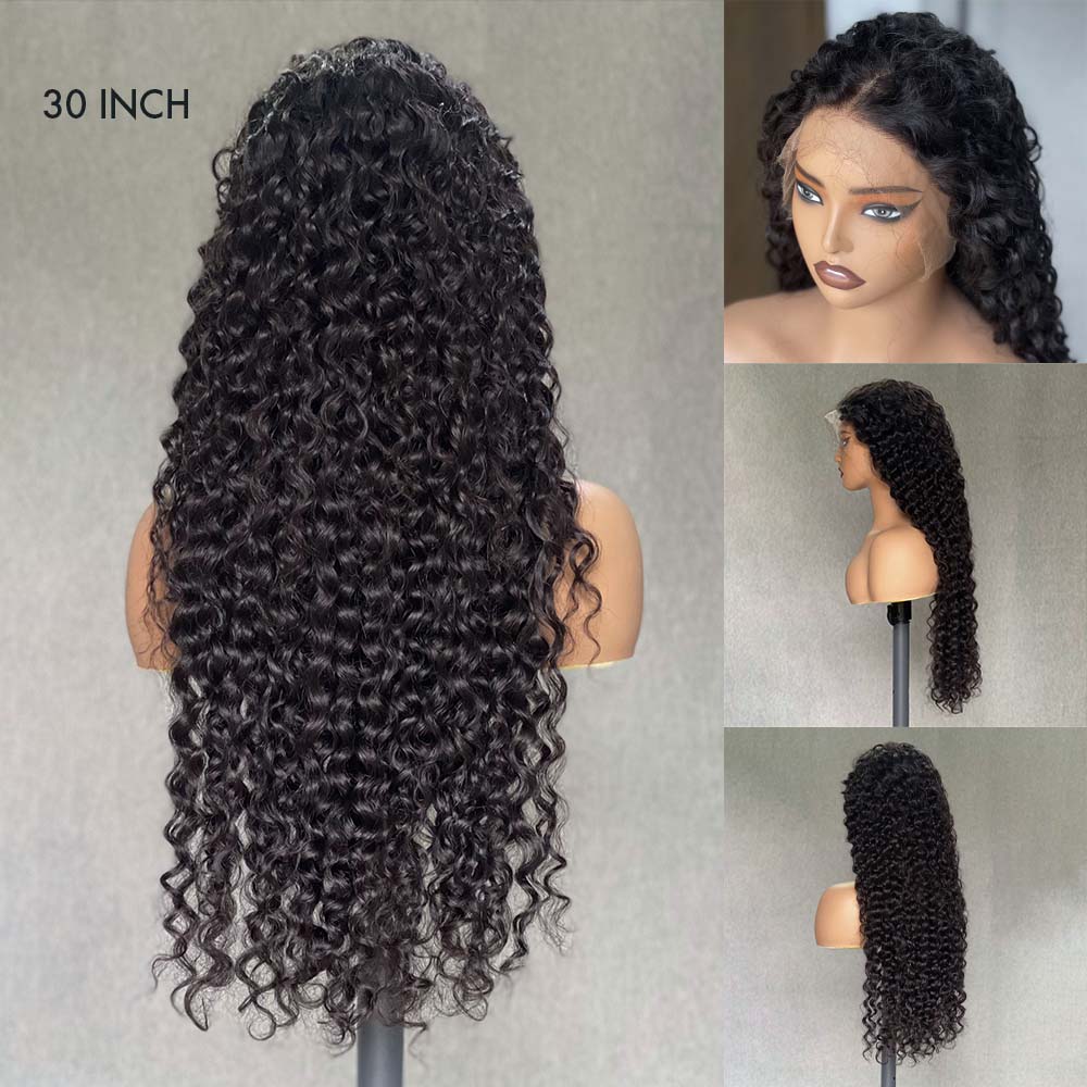 M Hair 200% Density Silky Italian curly 13x6 HD Lace Full Frontal Wig 100% Human Hair