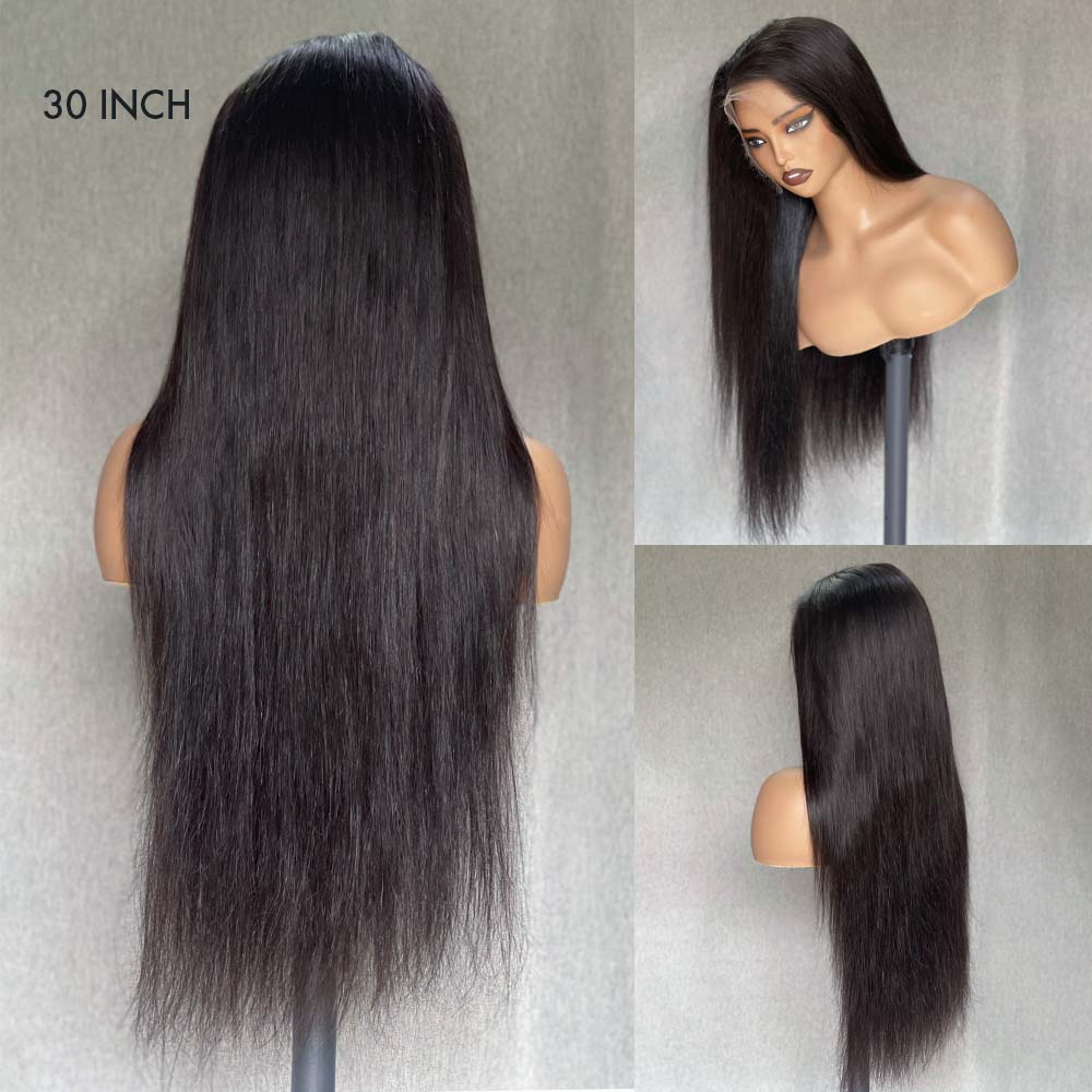 M Hair 200% Density Silky Straight 13x6 HD Lace Full Frontal Wig 100% Human Hair