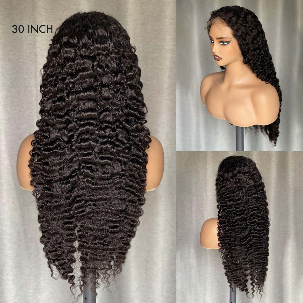M Hair 200% Density Silky Burmese Curly 13x4 HD Lace Full Frontal Wig 100% Human Hair