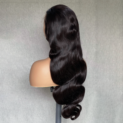 M Hair 200% Density Silky Body Wave 13x4 HD Lace Full Frontal Wig 100% Human Hair