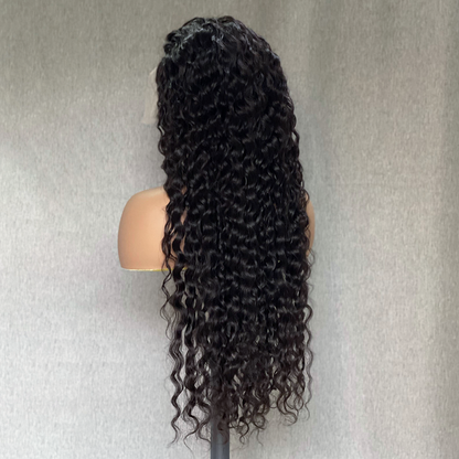 M Hair 200% Density Silky Nature Wave 13x6 HD Lace Full Frontal Wig 100% Human Hair