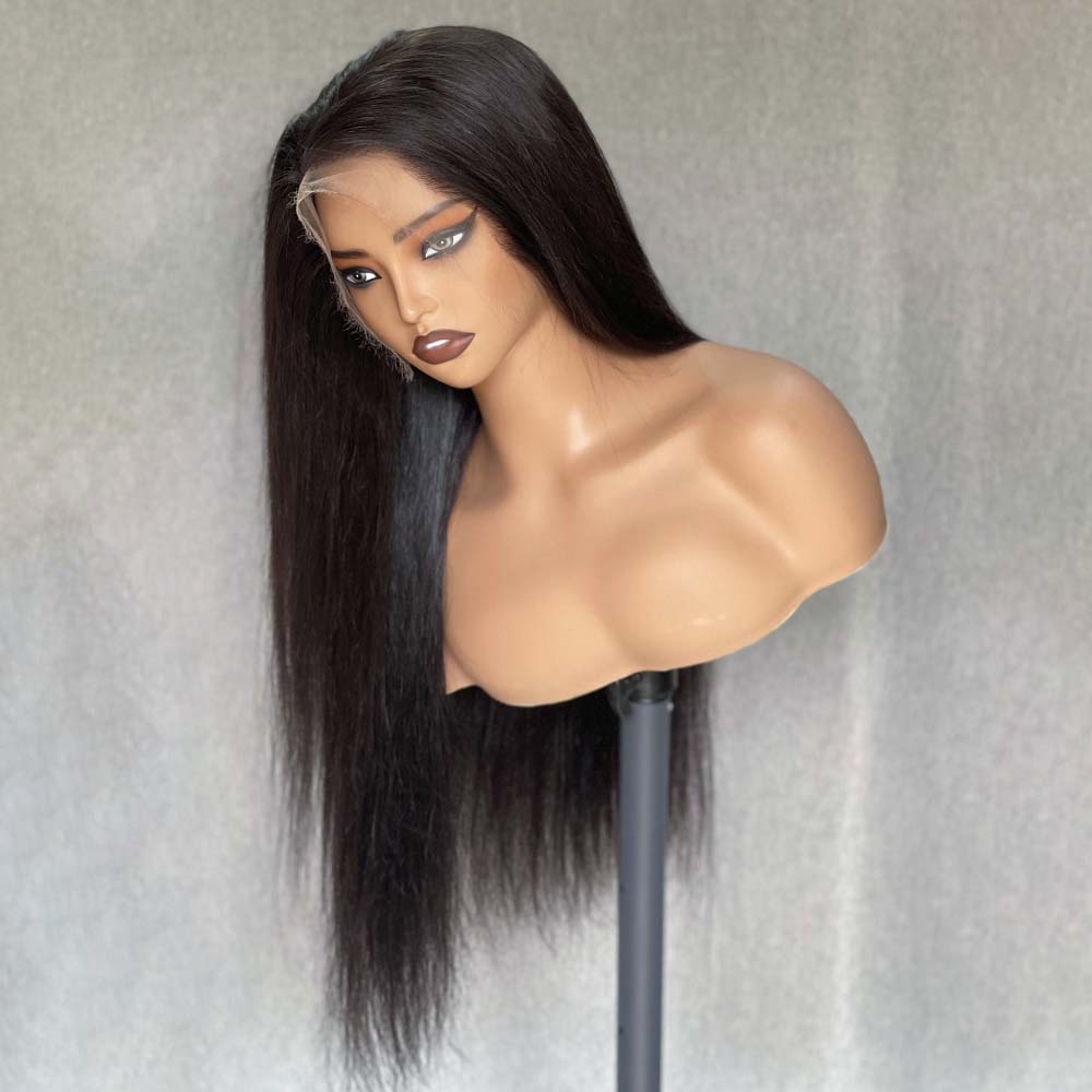 M Hair 200% Density Silky Straight 13x6 HD Lace Full Frontal Wig 100% Human Hair