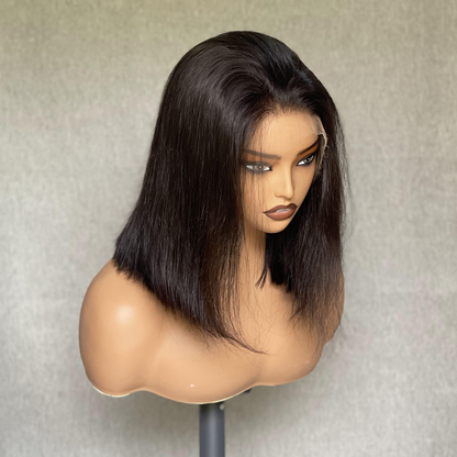 M Hair 200% Density 13x6 HD Lace Frontal Silky Straight Bob Wig 100% Human Hair
