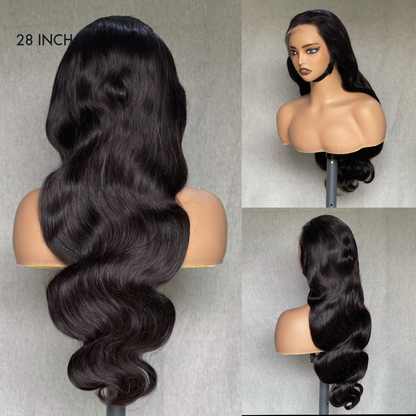 M Hair 200% Density Silky Body Wave 13x4 HD Lace Full Frontal Wig 100% Human Hair