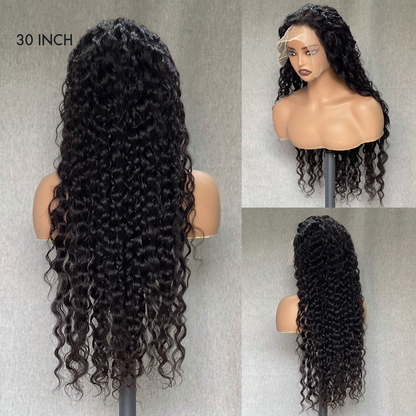 M Hair 200% Density Silky Nature Wave 13x6 HD Lace Full Frontal Wig 100% Human Hair