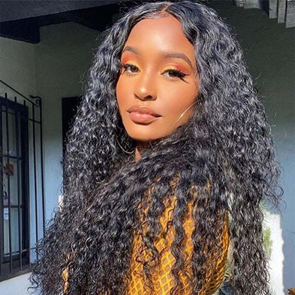 M Hair 200% Density Silky Italian curly 13x6 HD Lace Full Frontal Wig 100% Human Hair