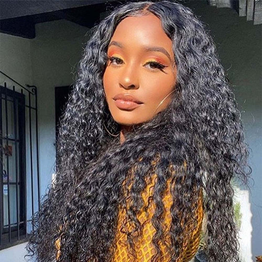 M Hair 200% Density Silky Italian curly 13x6 HD Lace Full Frontal Wig 100% Human Hair