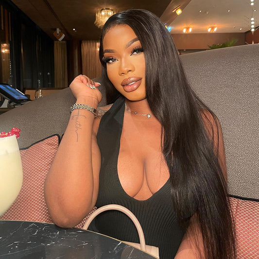 M Hair 200% Density Silky Straight 13x6 HD Lace Full Frontal Wig 100% Human Hair
