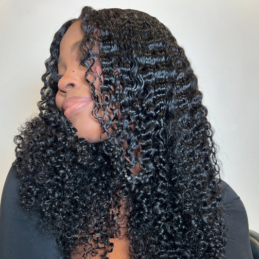 M Hair 200% Density Silky Burmese Curly 13x4 HD Lace Full Frontal Wig 100% Human Hair