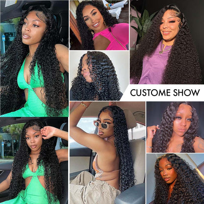 M Hair 200% Density Silky Burmese Curly 13x4 HD Lace Full Frontal Wig 100% Human Hair