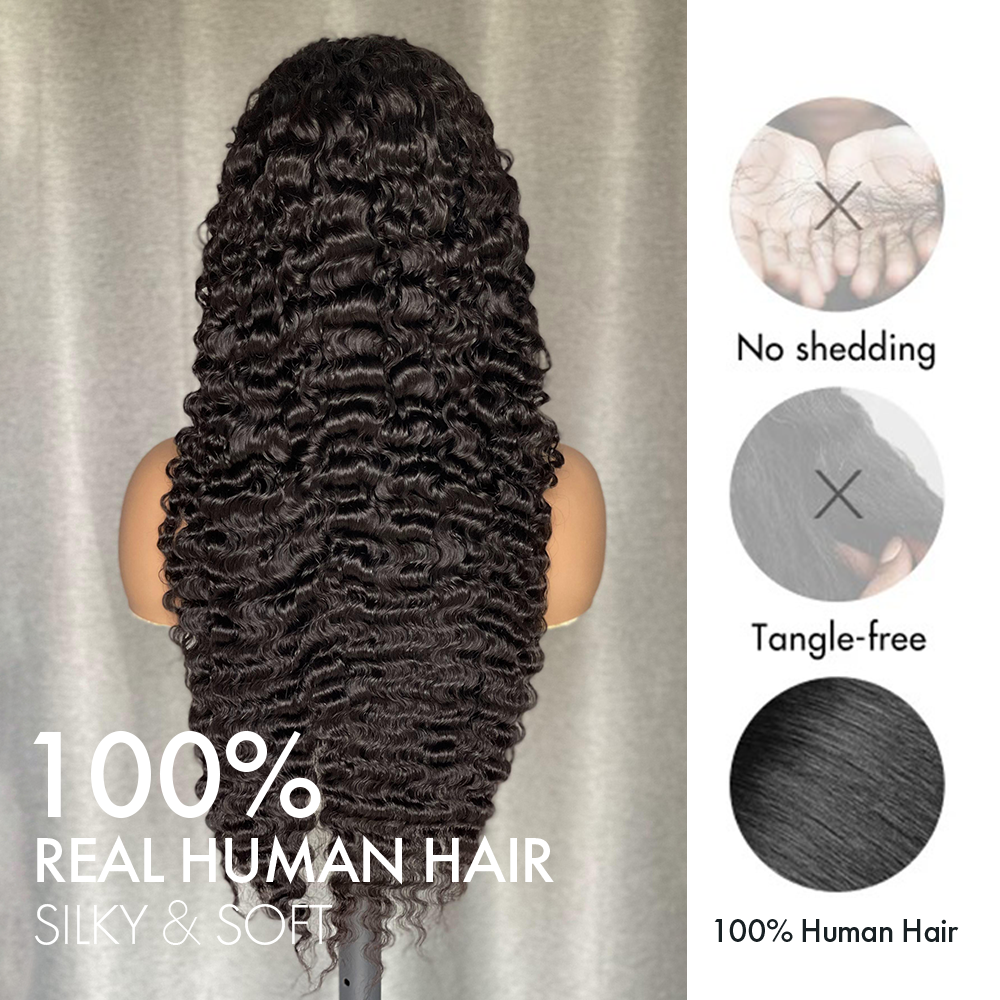 M Hair 200% Density Silky Burmese Curly 13x4 HD Lace Full Frontal Wig 100% Human Hair