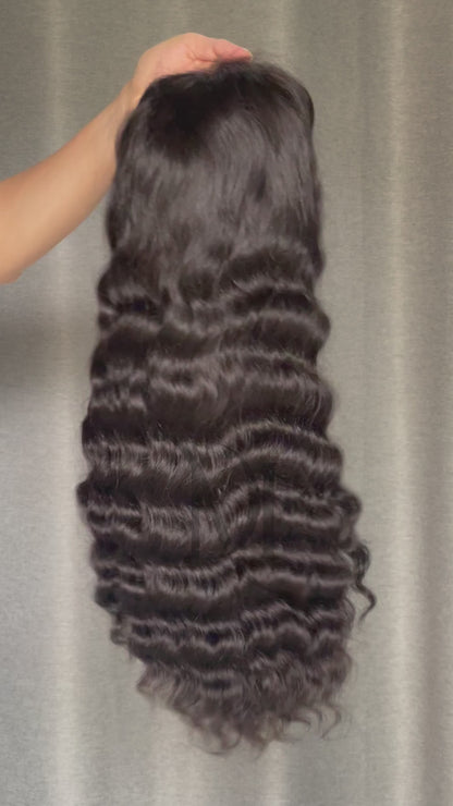 M Hair 200% Density Silky Loose wave 13x4 HD Lace Full Frontal Wig 100% Human Hair