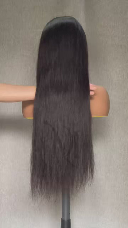 M Hair 200% Density Silky Straight 13x6 HD Lace Full Frontal Wig 100% Human Hair