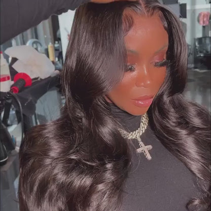 M Hair 200% Density Silky Body Wave 13x4 HD Lace Full Frontal Wig 100% Human Hair