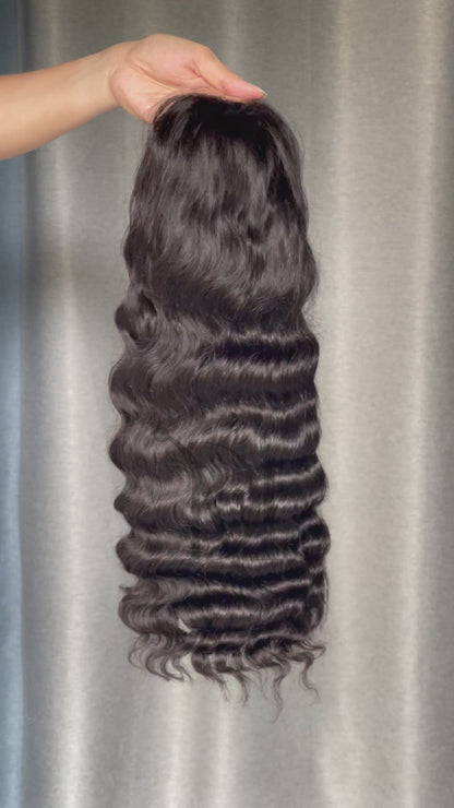 M Hair 200% Density Silky Loose wave 5x5 Transparent Lace Full Frontal Wig 100% Human Hair