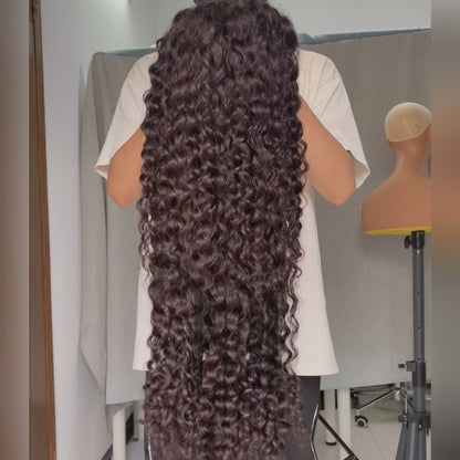 M Hair 200% Density Silky Italian curly 13x6 HD Lace Full Frontal Wig 100% Human Hair